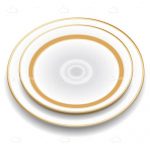 Elegant Plate with Golden Borders